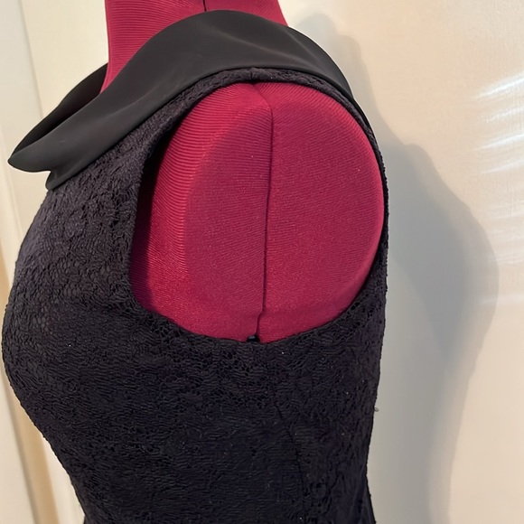 Kasper Lace Dress With Silky Collar Size 6 - Picture 5 of 7